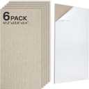 Acoustic 6 Pack Sound Absorbing Shape Cutting Panels, 47.2"x 23.6"x 0.4" Self-Adhesive Noise Reduction Wall Panels for Office, Home Theater, Recording Studio(Camel)
