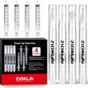 Touch Up Paint Pen 8PCS Set 4 Paint Touch Up Pens Fillable with Pointed, Round & Flat Tips Brushes Ideal for Wall Repair Window Wood Furniture Cabinet
