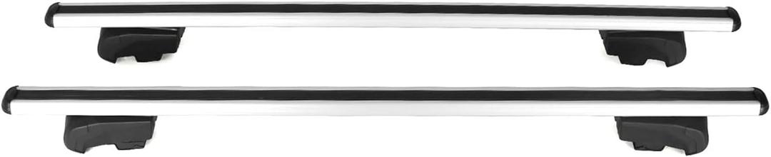 OMAC Roof Rack Cross Bars for Car, SUV, Truck, Fits Flush-Mounted Roof Rails, 47 inches, Aluminium, 165 Lbs, Silver