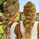 10 pcs Wedding Hair Accessories Bridal Hair Pins Silver Rhinestone with Pearls Hair Pieces for Brides Women Girls (Silver A)