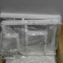 Rolling Wrapping Paper Storage Cart with 2 Drawers & Lockable Wheels, 3-Tier DIY Craft Gift Wrap Organizer with Ribbon and Cart Tape Holder for Crafts and DIY Supplies (White)