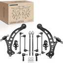 A-Premium Set of 12, Lower Control Arm, Lower Ball Joint, Inner Outer Tie Rod End, Front & Rear Sway Bar Link, Compatible with Toyota Camry 1997-2001, Avalon 1997-1998, Lexus ES300 1997-2001