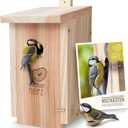Wildlife Heart Birdhouse for Great Tits, 32mm, Solid Wood, Screwed | Weatherproof Nesting Boxes for Birds | Natural & Robust Titmouse Bird House