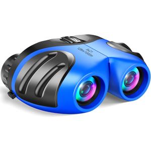 LET'S GO! Binocular for Kids, Compact High Resolution Shockproof Binoculars (Blue)