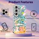 Compatible with Samsung Galaxy S24 Plus & S25+ Case,with [Shockproof Protective][Camera Protection] Cute Fishing Cats Shiny Aesthetic Phone Cover Shockproof Protective Cover for Women Girl