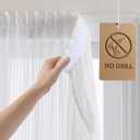 Jilron Vertical Blind Style Sheer Curtains Adhesive Light Filtering Window Screen for Bedroom Living Room Cafe-White(W 27*L 41in)