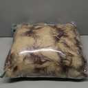 Fluffy Faux Fur Throw Blanket  Super Soft Warm Thick Plush Blanket for Bed, Couch & Office, Cozy Fuzzy Throw with Flannel Backing,90"x90", Brown