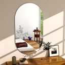 Oval Mirror for Bathroom Over Sink - 20"x48" Bathroom Mirror Vanity Mirror Wall Tempered Glass Mirror for Living Room Hallway Wall Mounted Vertical/Horizontal (Transparent)