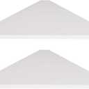 evron Corner Mounting Shelf Set of 2 – Easy to Install Floating Wall Shelves with Wood Grain Finish, Durable and Waterproof ABS Plastic for Kitchen, Bathroom, Living Room Home Décor