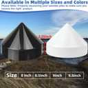 Dock Piling Caps, Flat Top Design Piling Caps and Cone Style Pylon Cap for Marine Docks Post Pole, Marine Dock Flat/Coned Piling Cap Cover for Post Pole Pylon Pipe
