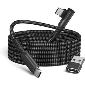 Basesailor USB C to Type C 60W Cable 6.6FT with USB A Adapter,90 Degree Fast Charging PD Charger Cord for MacBook Pro,iPad 10th Air 5th 4th Mini 6 6th Generation,Samsung Galaxy S23 S21 S22,Z Flip 5