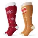 Momcozy Compression Socks for Women Wide Calf, 15-20mmHg Knee High Support Socks for Pregnancy, Nurses, Travel, Flying Size XL