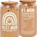 Gifts for Mom from Daughter Son - Birthday, Valentines, Mothers Day, Christmas Mom Gifts for Wife, Her - Mother's Day Gift Ideas for Mama, Mother - 16 Oz 2-sided Can Glass