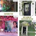 118 inch Small Green Artificial Tree Branches Grapevine Garland Ivy Willow Vines Plants Fake Cherry Blossom Tree Trunk Twigs for Wall Hanging Forest Room Home Wedding New Year Decoration