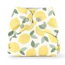 Esembly Cloth Diaper Cover - Reusable Swim Diaper, Waterproof, Breathable - Adjustable Outer Layer Over Absorbent Inner for Blowout Protection - Lemons, Size 1 (7-17lbs)