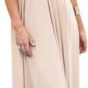 Women Transformer Evening Long Prom Dress Multi-Way Wrap Convertible Floor Length Wedding Halter Maxi Gown High Elasticity (Medium, Khaki)