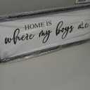 Home is Where My Boys are Sign Framed Wall Art, 32''12'' Rustic Horizontal My Son Plaque with Black Frame for Baby Kid Boy Son Teen Toddlers Room, Horizontal Mom of Boys Gifts Nursery Decor