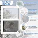 Vinyl Single Hung Sliding Window, 24" x 38" Household Window with Double-Pane Insulated Tempered Glass, White Energy-Efficient Soundproof Window for House, Mobile Home
