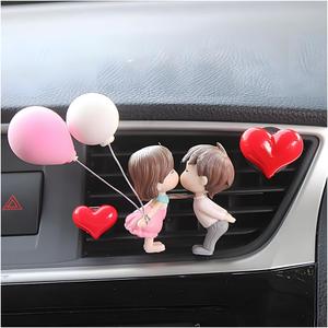 Cute Couple Car Air Vent Clip, Lovely Vehicle Air Conditioning Outlet Clamp, Automotive Interior Vent Tablet Dashboard Decoration Charm Accessories, Universal for SUV, Sedan, Truck (StyleC)