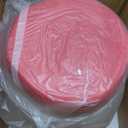 Glitzhome Side Tables Living Room, Round Coffee Accent Table Nightstand, Small Christmas End Table MgO Santa Stool for Bedroom Home Office Dorm Decoration, 16'H