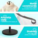 Reusable Shirt Display Stand-Mannequin Torso Tshirt Display Stand for Retail/Vendors,18-33" Adjustable Dress Form Mannequin Stand Clothes Rack,Portable Stable Holder Jacket Coat Hanger,All Metal/Black