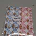 100pcs Bear Gender Reveal Stickers, 2" Bear Balloons Gender Reveal Decorations, Baby Shower Party Supplies