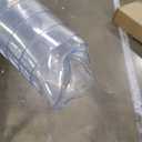 30x135cm Transparent PVC Vinyl, 0.4mm Neon Solid Color Waterproof Fabric Super Clear Mirrored Foil Roll for Making Handags Bows DIY Decor, Transparent