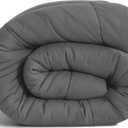 NTBAY Twin Comforter - Down Alternative Comforter Duvet Insert, All Season Bedding Quilted Duvet Insert with Corner Tabs, Machine Washable, Dark Grey (Twin(68x90 Inch) Pack of 1)