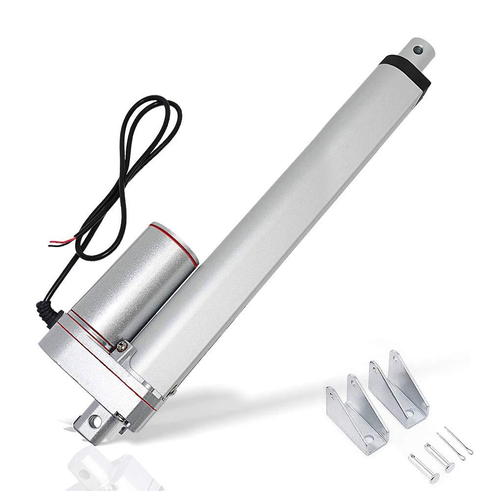 ECO-WORTHY Heavy Duty 330lbs/1500N Solar Tracker Linear Actuator Multi-Functions with Mounting Brackets (12V, 8") IP54 Waterproof Linear Motion Actuator