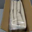 2 Pack Leather Front Car Seat Cover Bottom Only, Anti-slip Padded Seat Cushion, Full Wrap Seat Protector with Storage Function Universal Fit for Most Cars, SUV, Pick-up Trucks (Light Beige)