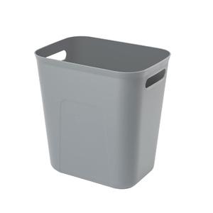 UUJOLY Plastic Small Trash Can Wastebasket, Garbage Container Basket for Bathrooms, Laundry Room, Kitchens, Offices, Kids Rooms, Dorms, 3.5 Gallon, 3.5 Gallon, Grey