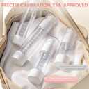 Travel Bottles Kits 7 Pcs , TSA Approved Leak Proof Toiletry Container Set, Graduated Vaccumn atomizer and Lotion Bottle, Squeeze Bottle, Transparent Cream Jar, for Shampoo Lotion Cream Cosmetic