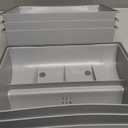 2-Step Modular Dog Ramp - Portable Non-Slip Stairs for Small Dogs with High Support, 9.5" D Lightweight Plastic Pet Steps Fits Staircase Indoor, Ideal for Elderly Injured Pets (6-Pack, Grey)