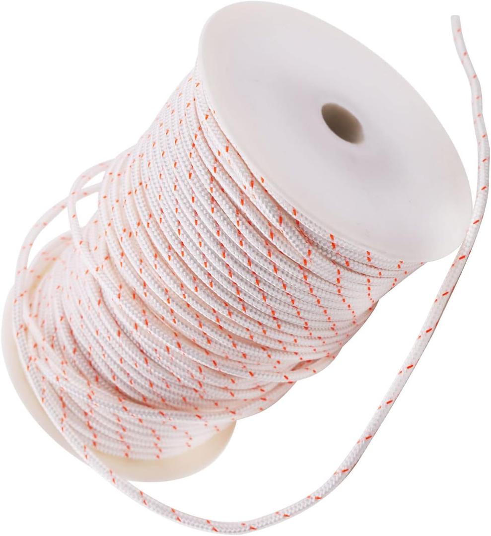 Recoil Starter Rope Pull Cord 4.5mm 100-Meter for Stihl Husqvarna Echo Poulan Homelite McCulloch Sears Craftsman Trimmer Edger Brush Cutter Lawn Mower Chainsaw