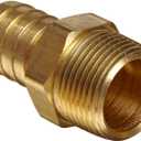 Anderson Metals-57001-1208 Brass Hose Fitting, Connector, 3/4" Barb x 1/2" Male Pipe