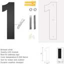 Backlit LED House Numbers 5", Stainless Steel Hand-Polished for House Address Signs, Modern House Numbers 5 Inch,Low-Voltage, Waterproof Corrosion Resistant (5 Inch Black 1)