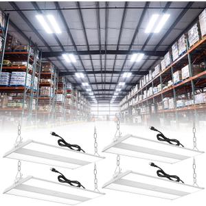 VOLISUN 2FT High Bay LED Shop Lights 4Pack, 200W 30000LM LED Linear Light | 0-10V Dimmable, Adjustable Lighting Angle, AC100-277V ETL Listed, 5000K LED Bay Light for Garage,Workshop,Factory,Warehouse