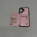 Vinich for iPhone 16 Plus 6.7" Wallet Case with Card Holder, RFID Blocking Credit Slots Kickstand Shockproof Phone Cover for Women Men, Rose Gold