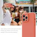 MCFANCE Magnetic for iPhone 13 Pro Case, Compatible with MagSafe, [Full Camera Protection] Anti-Scratch Microfiber Lining Phone Case, 6.1" 2021, Pink Orange