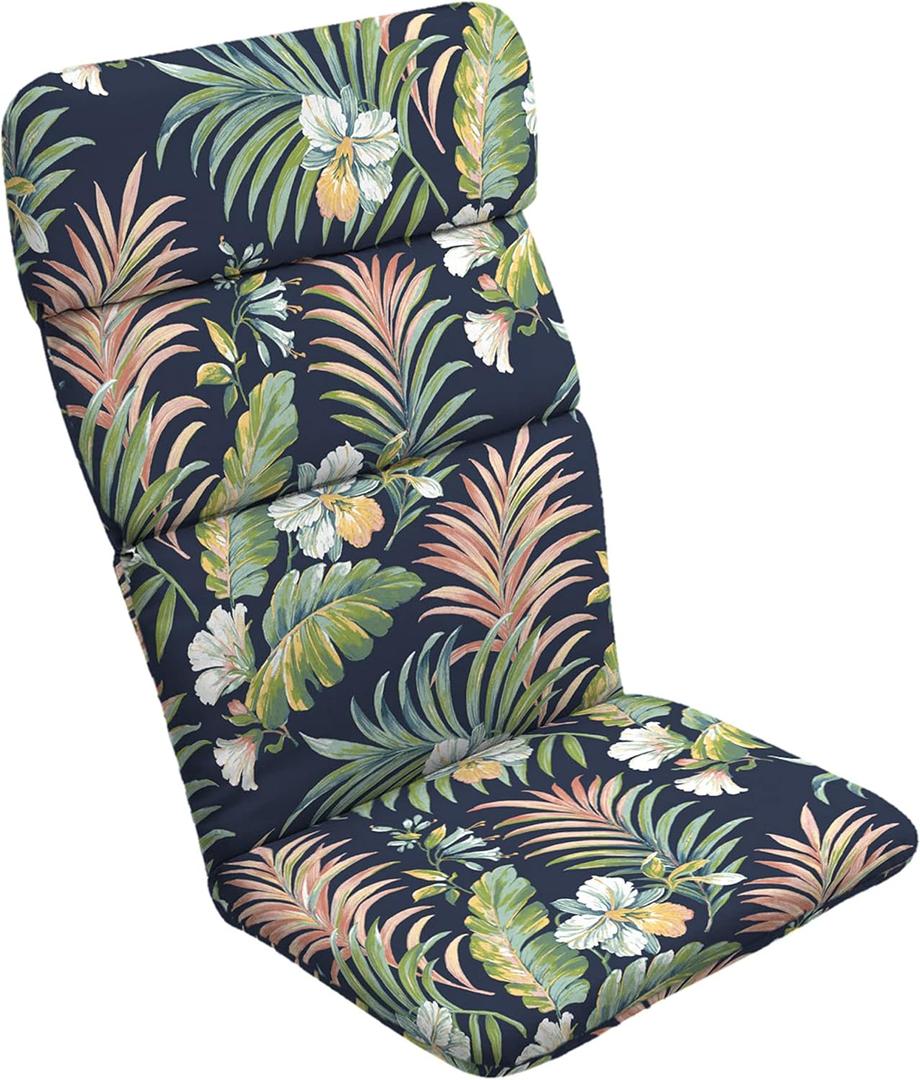 Arden Outdoor Adirondack or Rocking Chair Cushion, 20 x 17, Rain-Proof, Fade Resistant 17 x 20, Simone Blue Tropical