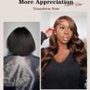 Brown Bundles Human Hair with Closure (12 14 16+12) Body Wave Brown Bundles with Closure Human Hair 12A 100% Unprocessed Brazilian Virgin Hair 3 Bundles with Closure Chocolate Brown Color 4