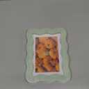 5x7 Cute Wavy Picture Frame, Curved Photo Frame with 4x6 Mat and Real Glass, Unique Funky Frame for Tabletop and Wall Mount, Home Office Desk Decoration Art, Gift (5x7, Sage Green)