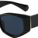 Kursan Retro Thick Frame Sunglasses for Women Men Classic 90s Chunky Sun Glasses Shades UV400