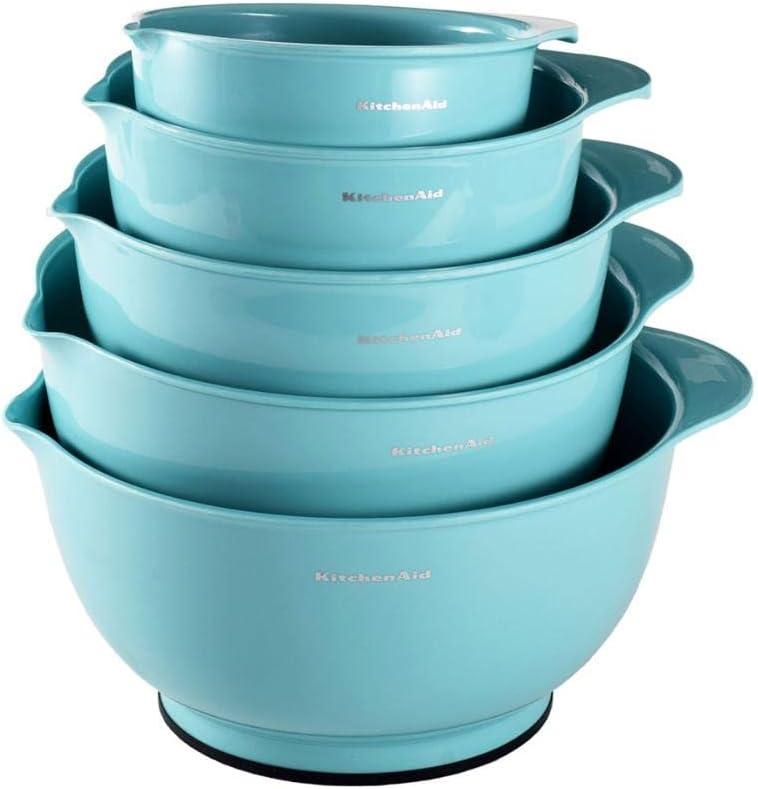 KitchenAid Classic Mixing Bowls, Set of 5, Aqua Sky 2