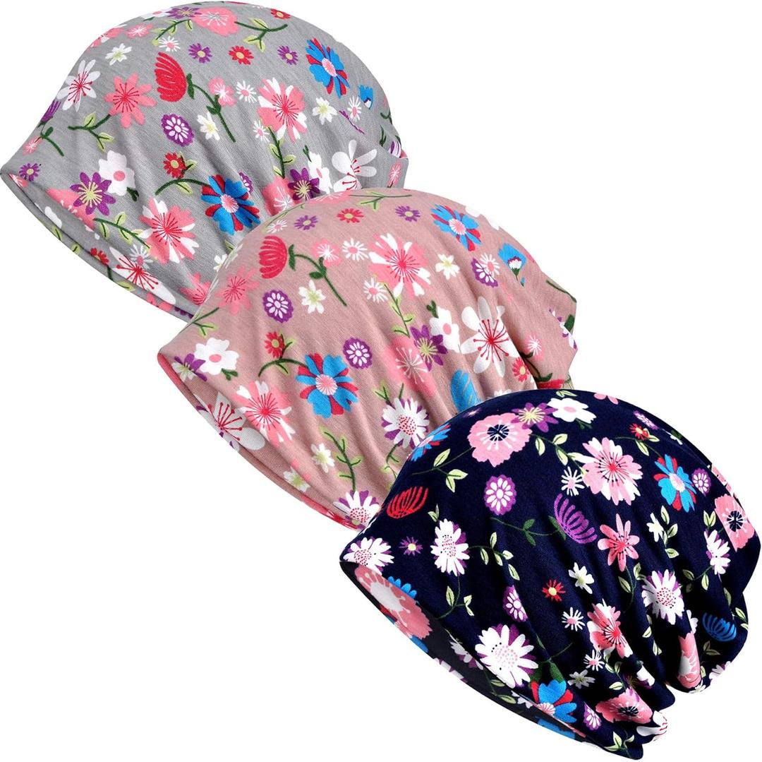 Women's Summer Beanie for Men Hat Boho Hats Adult Dwarf Hats Chemo Cap Cancer Headwear Caps Baggy Skull Sleep Cap Nightcap
