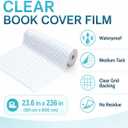 Clear Contact Paper Roll, 23.6in x 236L Self-Adhesive Vinyl Covering Peel and Stick for Books, Shelves, Documents, Drawers & Crafts – Waterproof, Removable & Easy to Apply