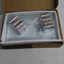 Hemudu Dual Monitor Stand -Adjustable Length and Angle Dual Monitor Riser, Desktop Organizer for PC, Computer, Laptop (Clear)