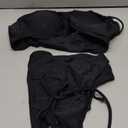 High Waisted Bikini Sets for Women Tummy Control Swimsuits Front Ruched Two Piece Drawstring Bathing Suit (X-Large, Black)