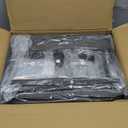 Furnulem Night Stand with Charging Station, Black Nightstand with Drawers and Led Light, Tall Dresser for Bedroom, Bedside Table with Fabric Storage Bins, Metal Frame, Wood Furniture