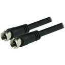 GE RG6 Coaxial Cable, 25 Ft. F-Type Connectors, Double Shielded Coax, Input output, Low Loss Coax, Ideal for TV Antenna, DVR, VCR, Satellite Receiver, Cable Box, Home Theater, Black, 33598